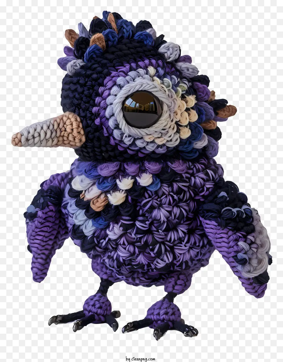 Pájaro De Ganchillo，Pájaro Morado PNG