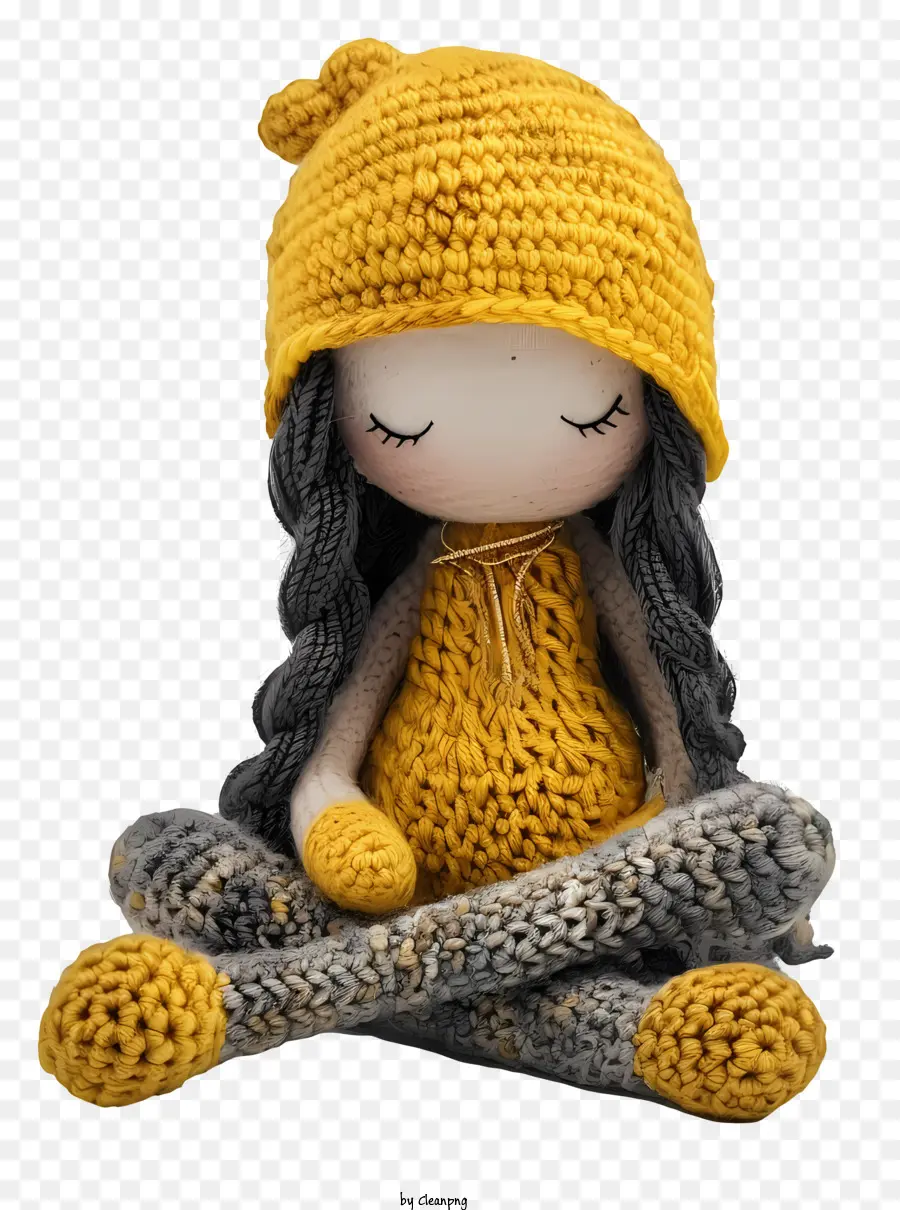 Muñeca Amigurumi，Muñeca De Ganchillo PNG