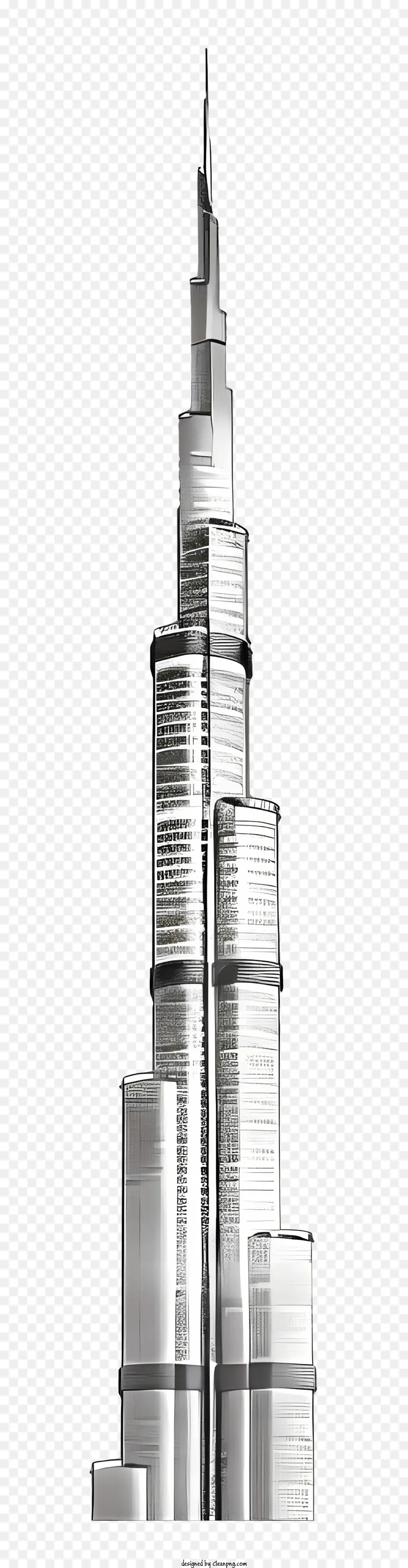 Burj Khalifa，Paisaje Urbano Futurista PNG