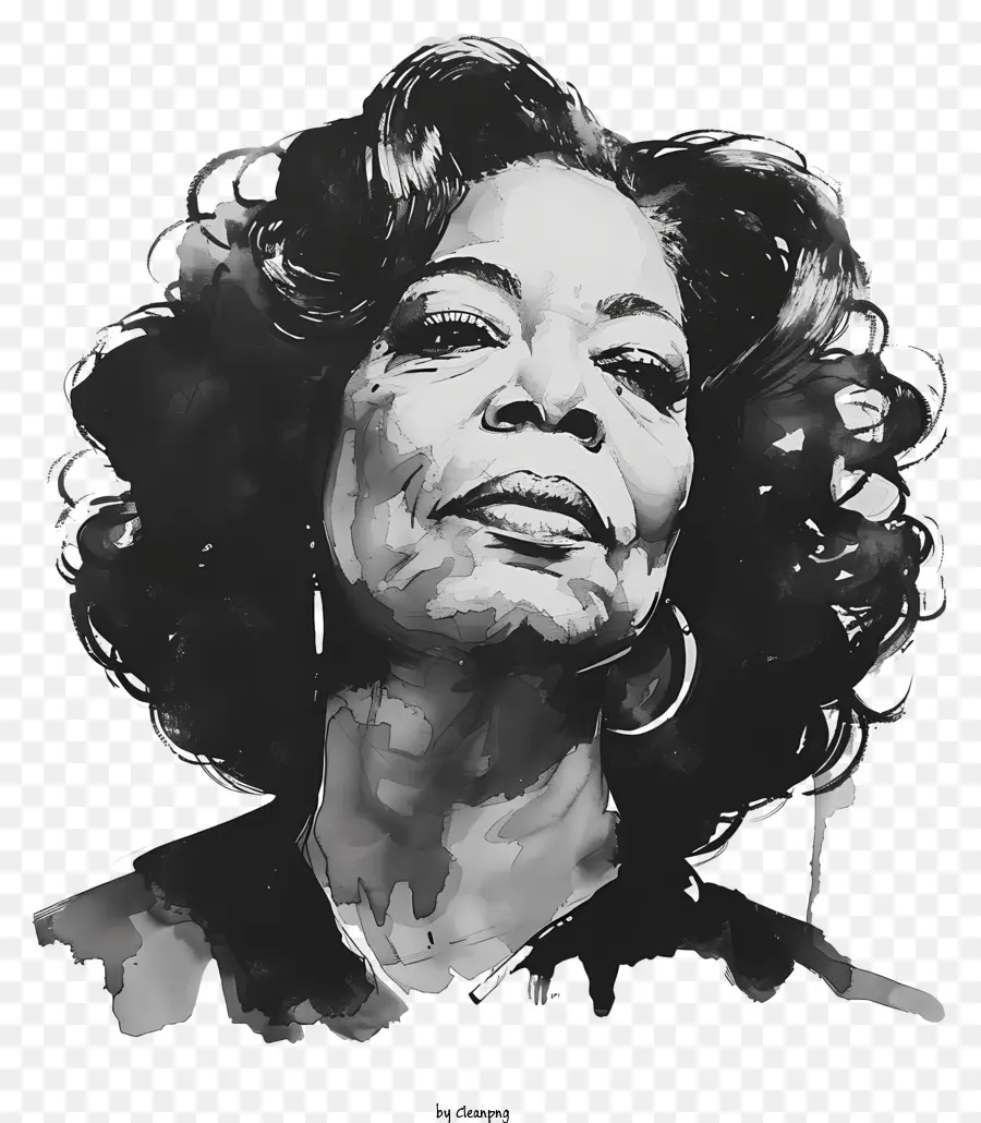 Oprah Winfrey，Pintura De Una Mujer Negra PNG