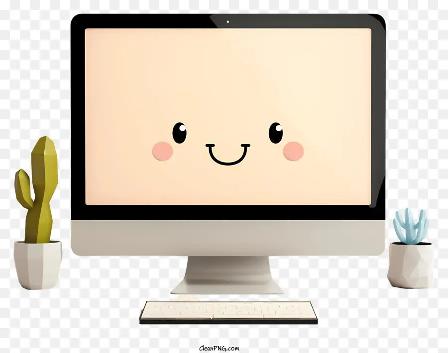 Monitor De La Computadora，Cara Sonriente PNG