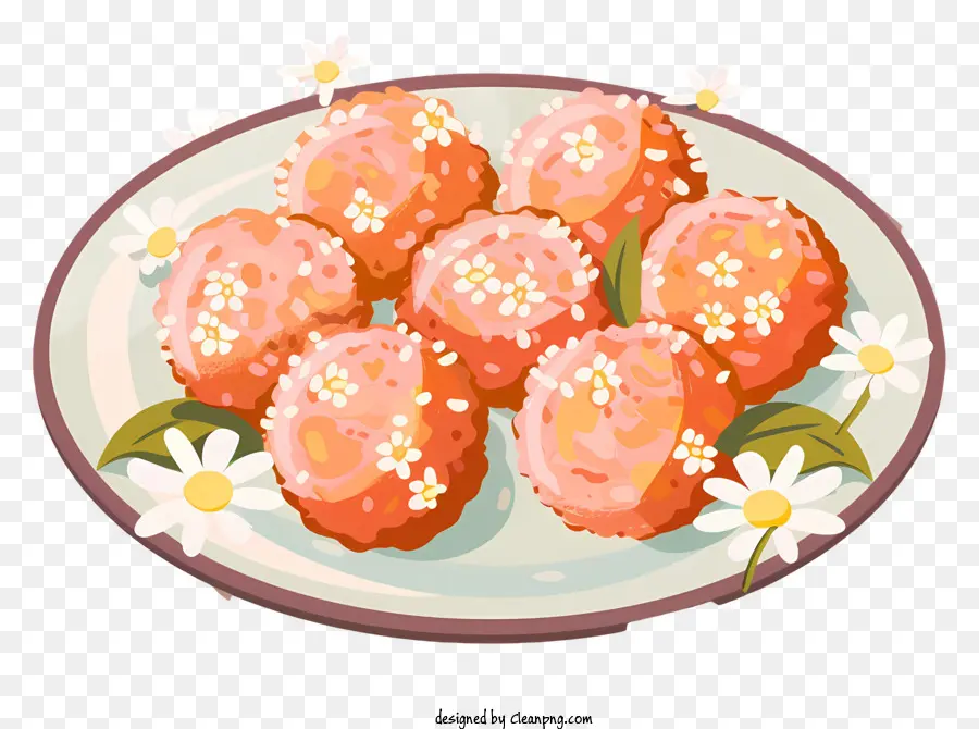 Laddu，Dulces Rosados PNG