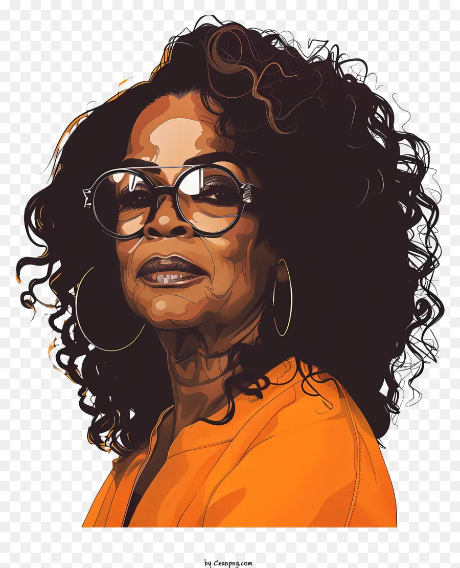 Oprah Winfrey，Mujer Con Chaqueta Naranja PNG