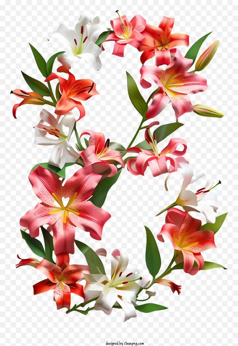 Floral Número Ocho，Ramo PNG