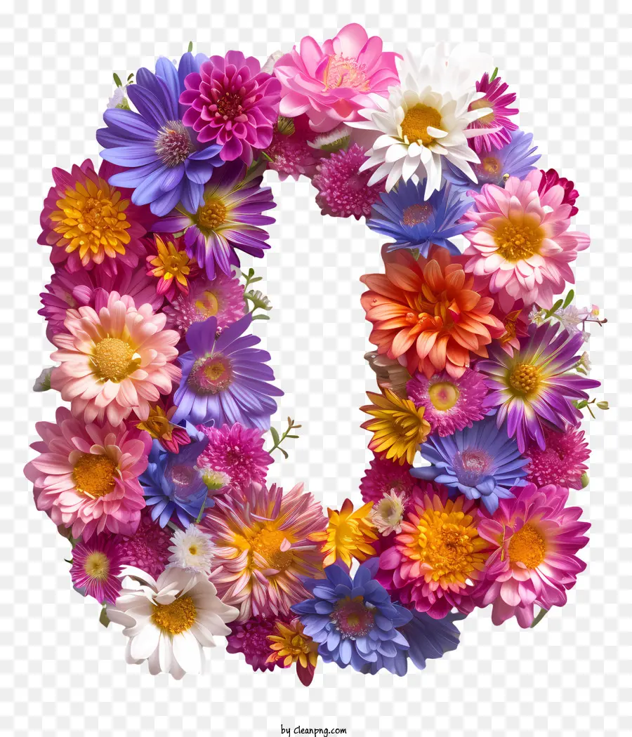 Número 0 Flores，Arreglo De Flores PNG