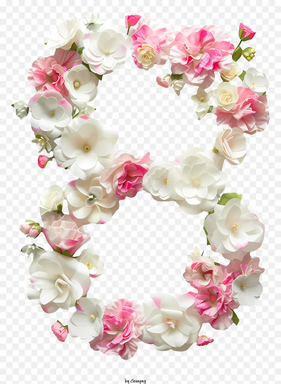Floral Número Ocho，Flower Art PNG