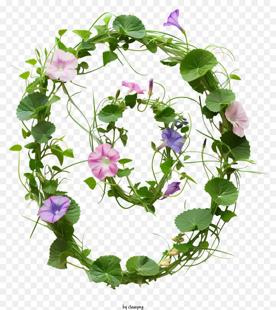 Número 0 Flores，Corona PNG