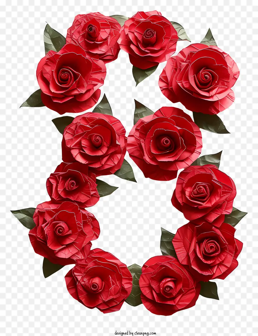 Numero Ocho，Rosas Rojas PNG