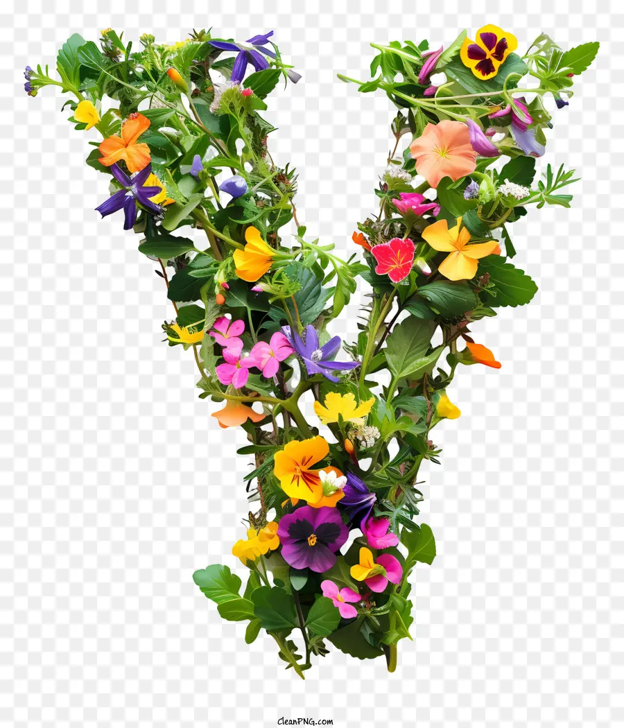 Carta Floral Y，Arreglo De Flores PNG