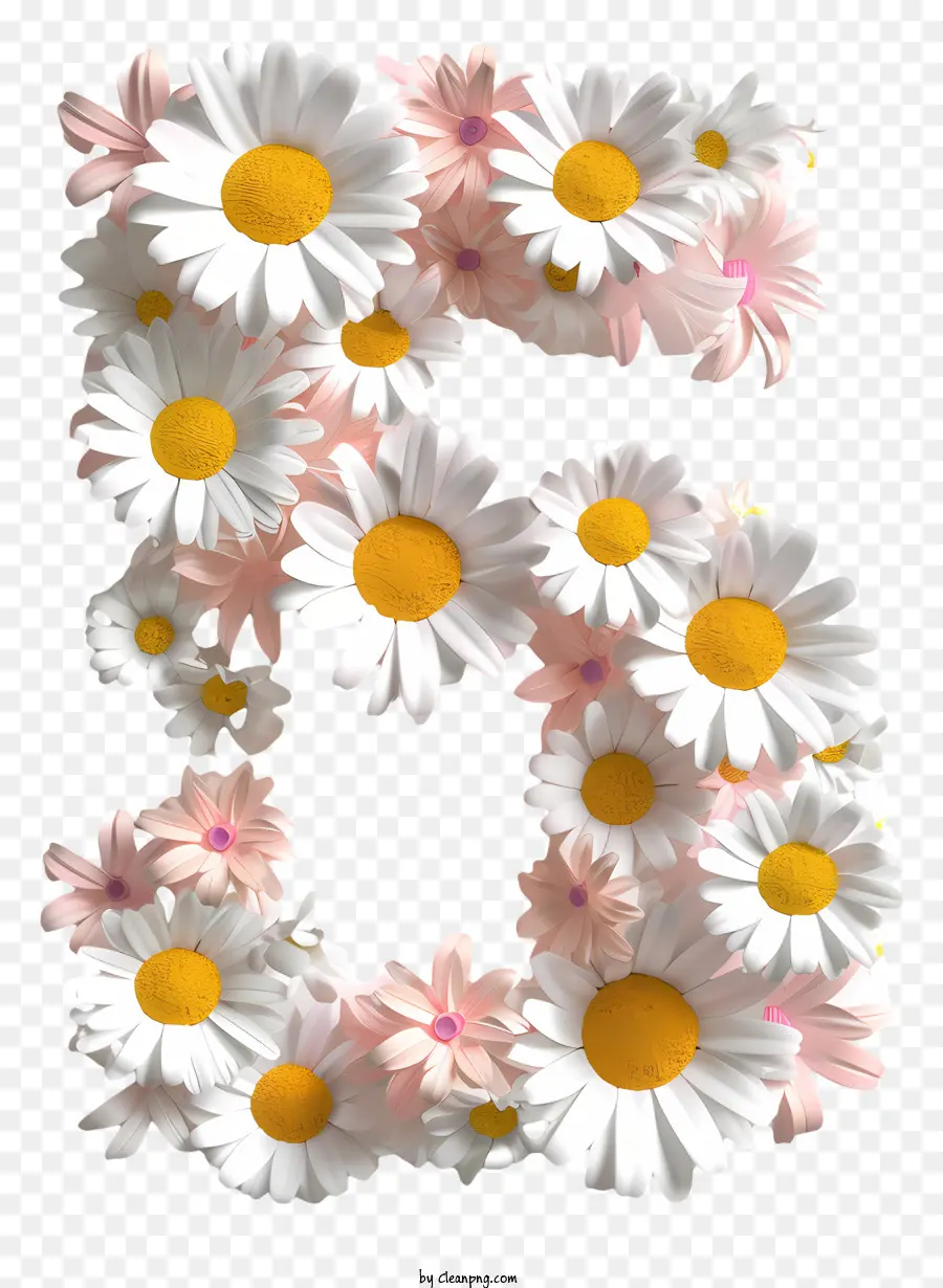 Flores Número 5，Blanco Número 5 PNG