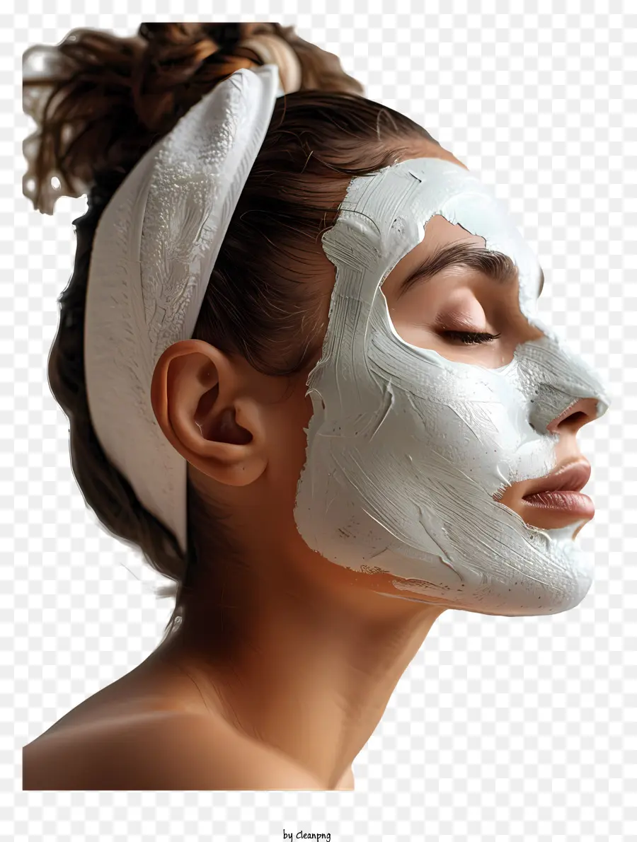 Mujer Aplicando Máscara，Mujer Con Mascarilla PNG