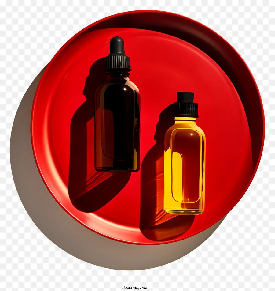 Botellas De Aceite，Placa Roja PNG