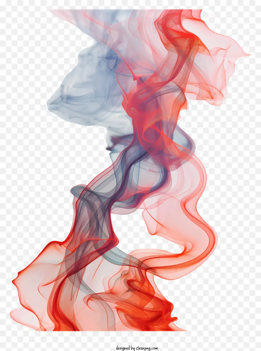 Humo Rojo，Remolino De Tinta Azul PNG