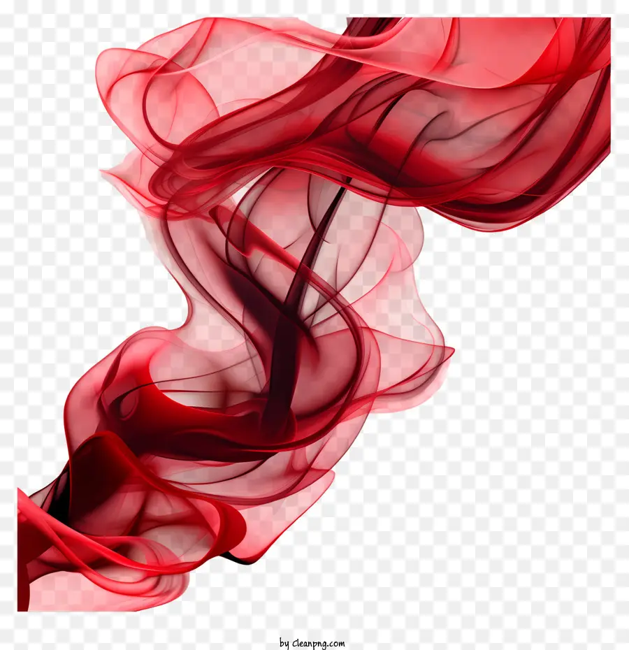 Humo Rojo，Arte Abstracto Rojo PNG