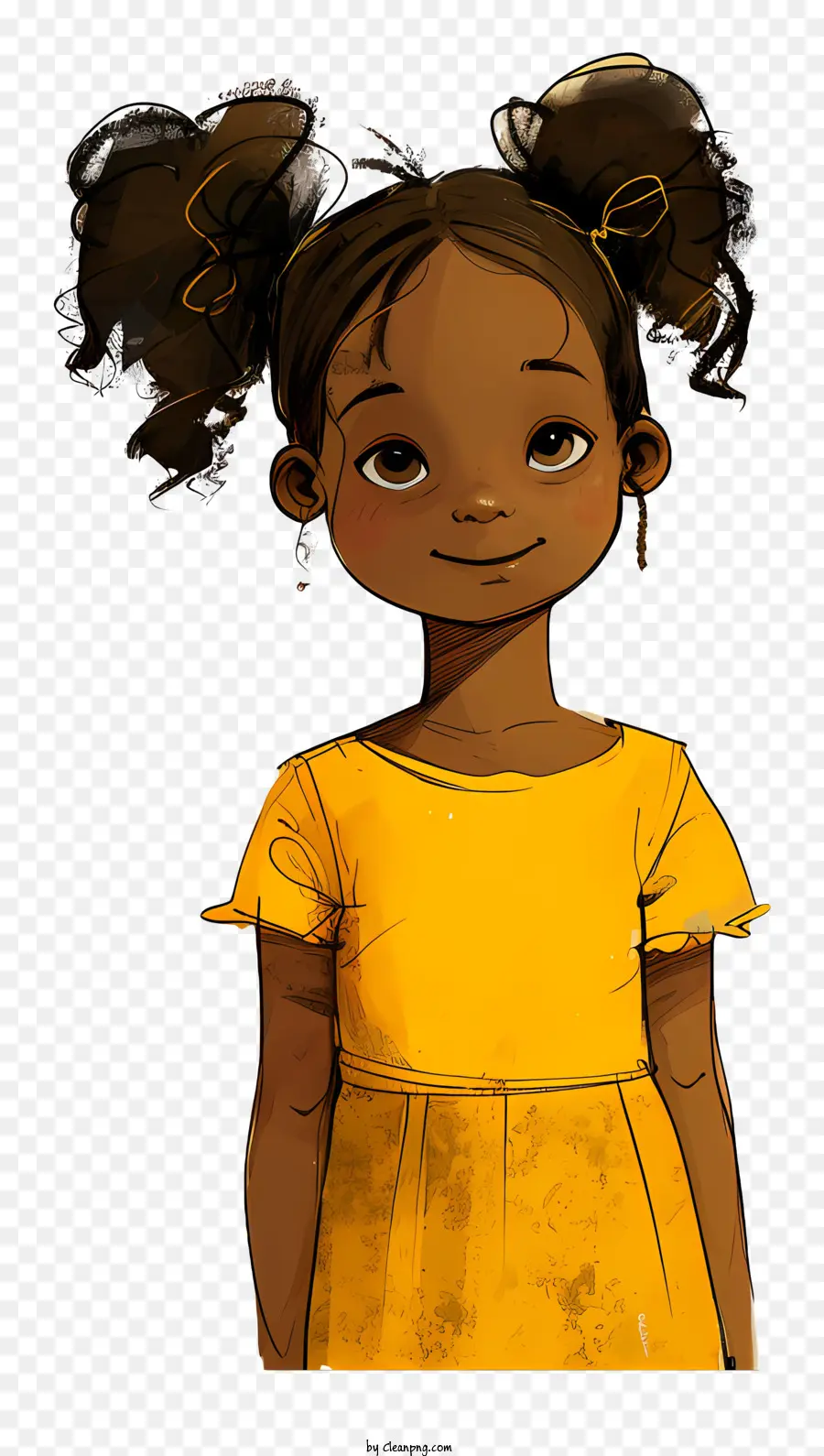 Niña，Joven Chica Negra PNG