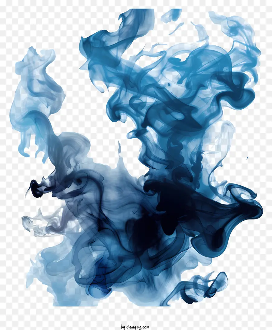 Humo Azul，Pintura A La Acuarela PNG