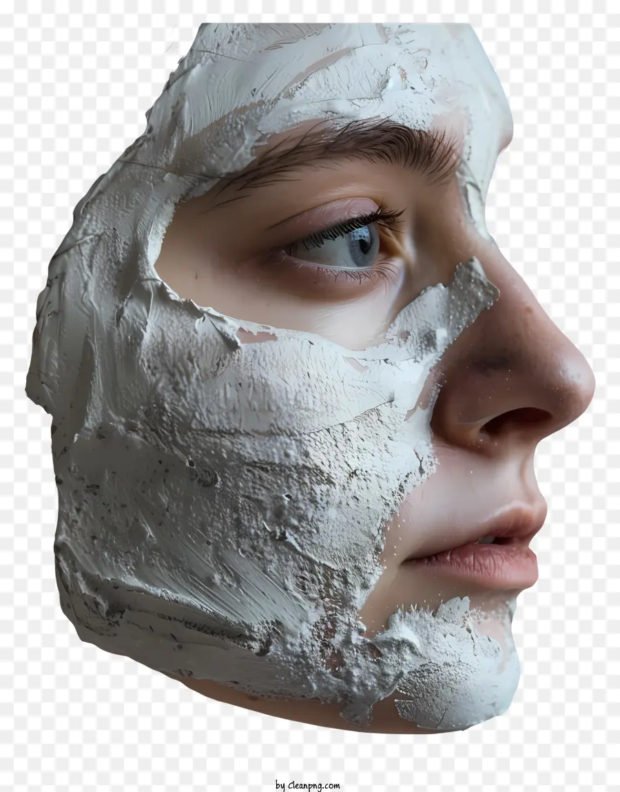 Mujer Aplicando Máscara，La Máscara De La Cara PNG