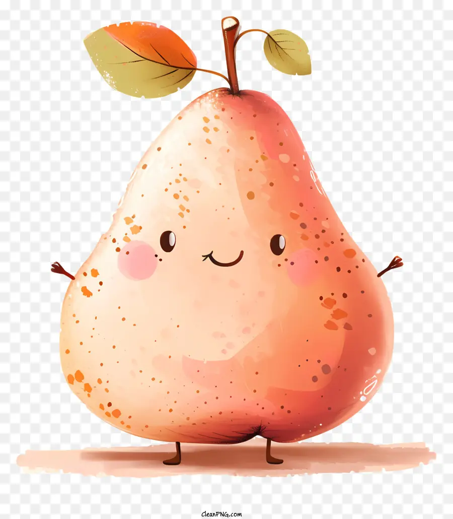 Dibujos Animados De Pera，Fruta Sonriente PNG