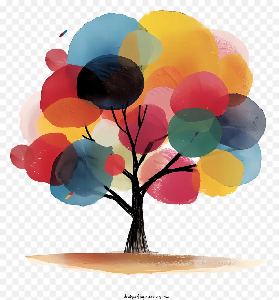 árbol Caprichoso，Colorido árbol PNG