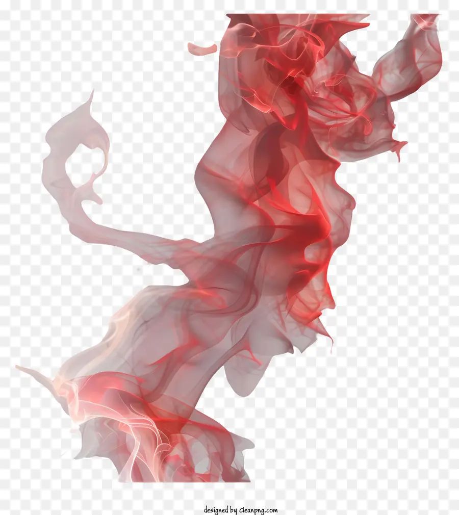 Humo Rojo，Pintura A La Acuarela PNG