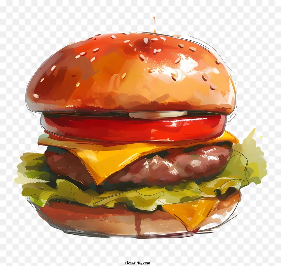 Hamburguesa，Hamburguesa Con Queso PNG