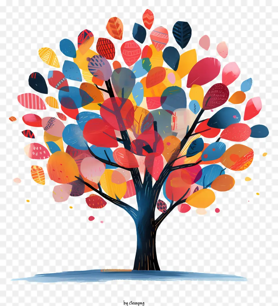 árbol Caprichoso，árbol Colorido PNG