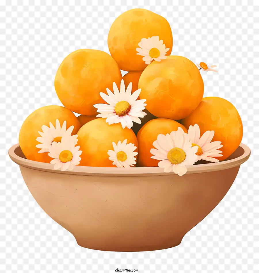 Laddu，Tazón De Duraznos En Rodajas PNG