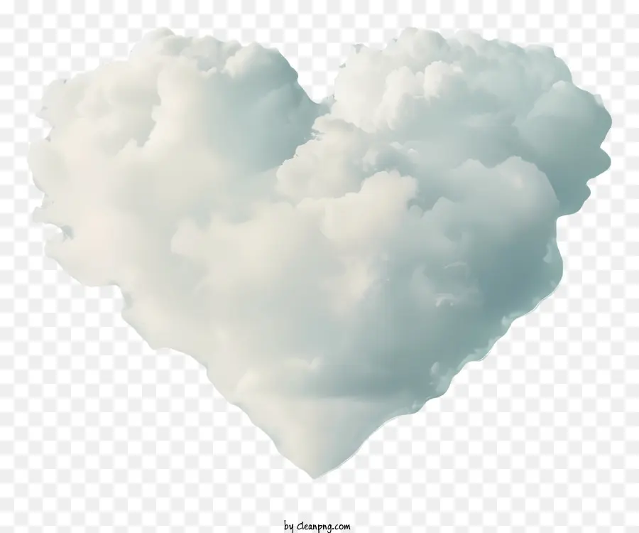 Nube De Corazón，Corazón De Nube Blanca PNG