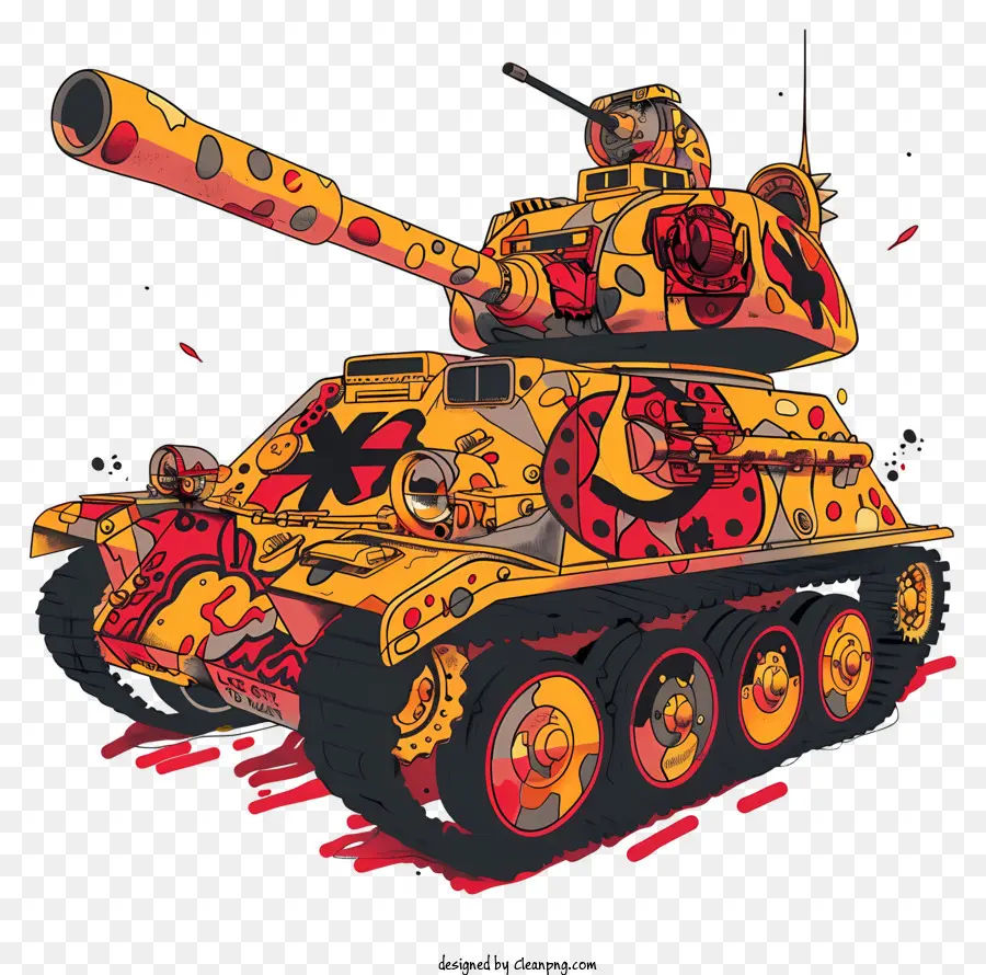 Dibujos Animados Tanque，Pintura De Tanques PNG