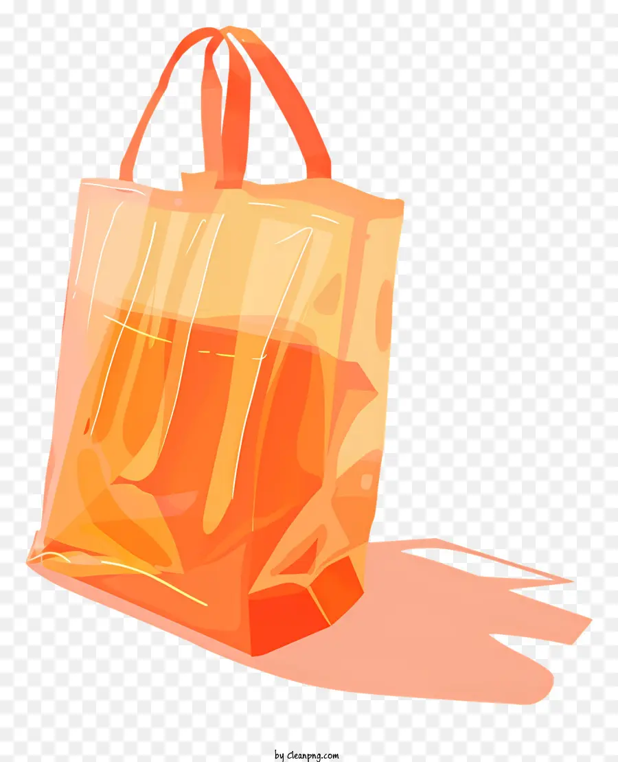 Bolsa De Plástico，Fondo Naranja PNG