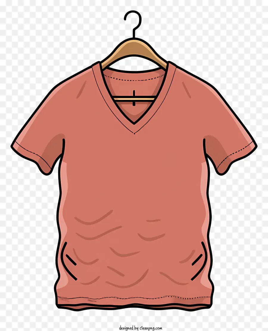 Ropa，Camiseta De Cuello En V Rosa PNG