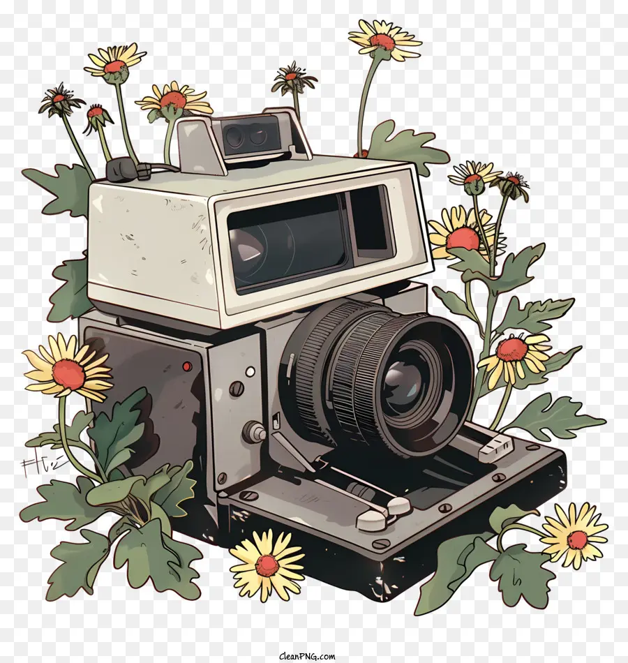 Cámara Polaroid，Cámara De La Vendimia PNG