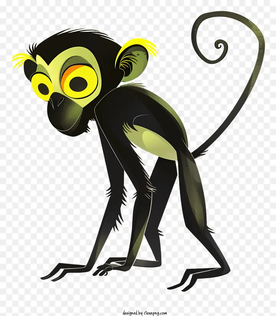 Mono，Los Ojos Amarillos PNG