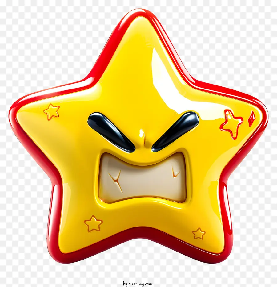 Estrella Emoji，Estrella Enojada PNG