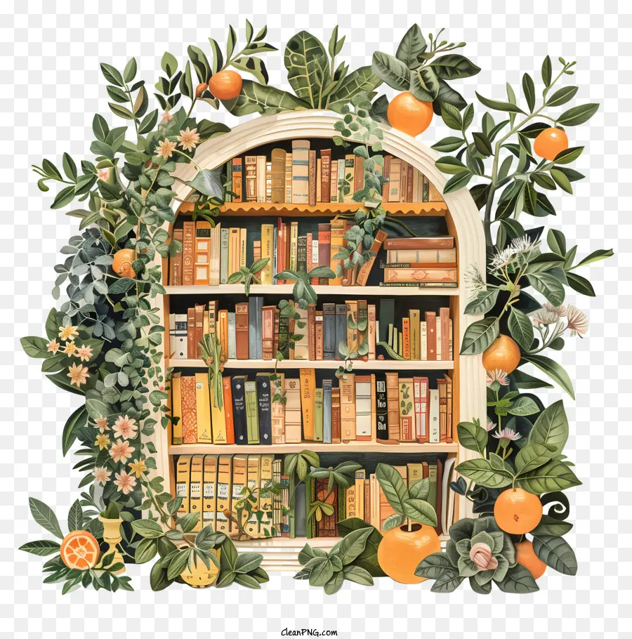 Librería，Bookshelf PNG