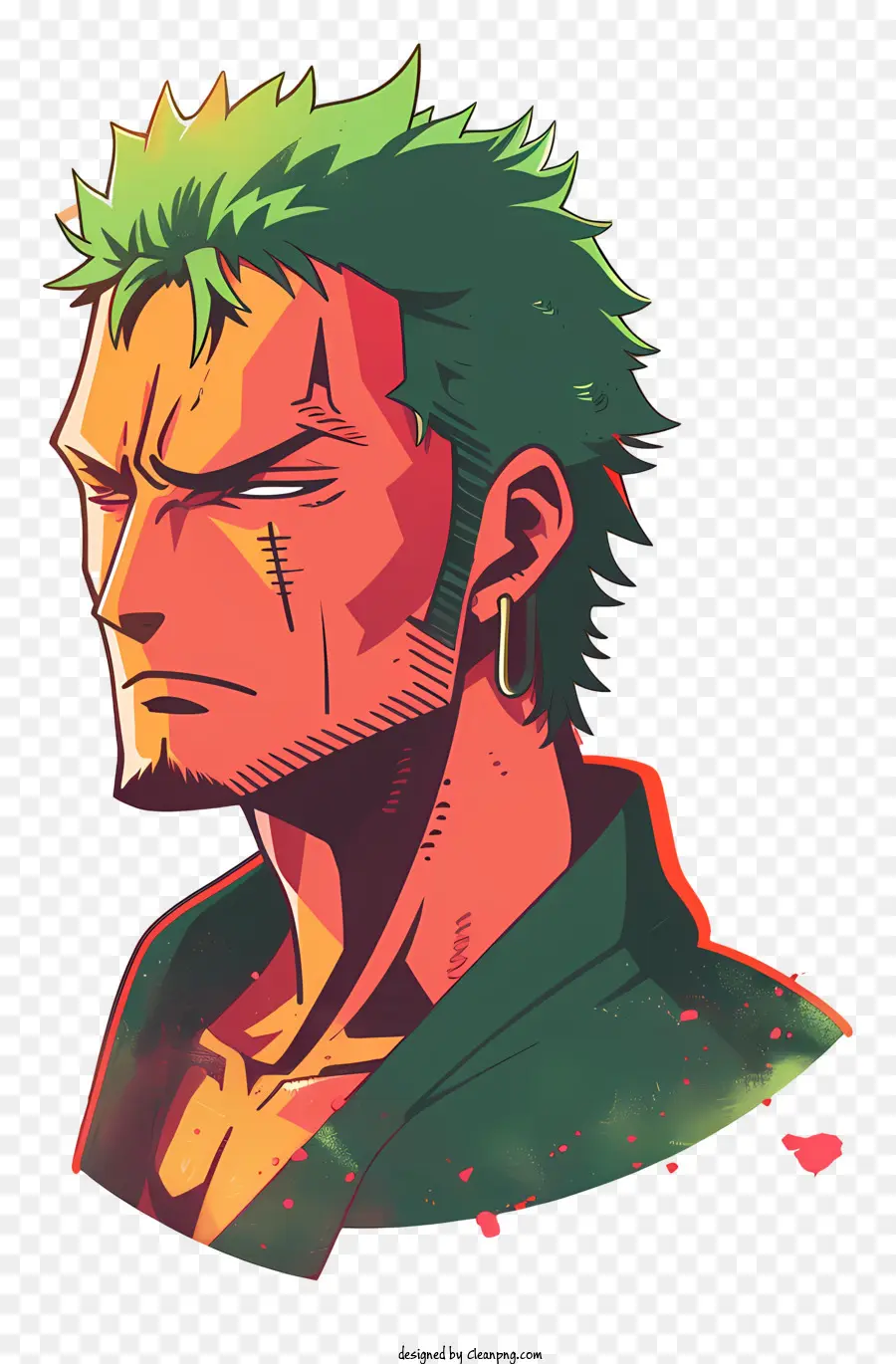 One Pieceroronoa Zoro，Personaje Animado PNG