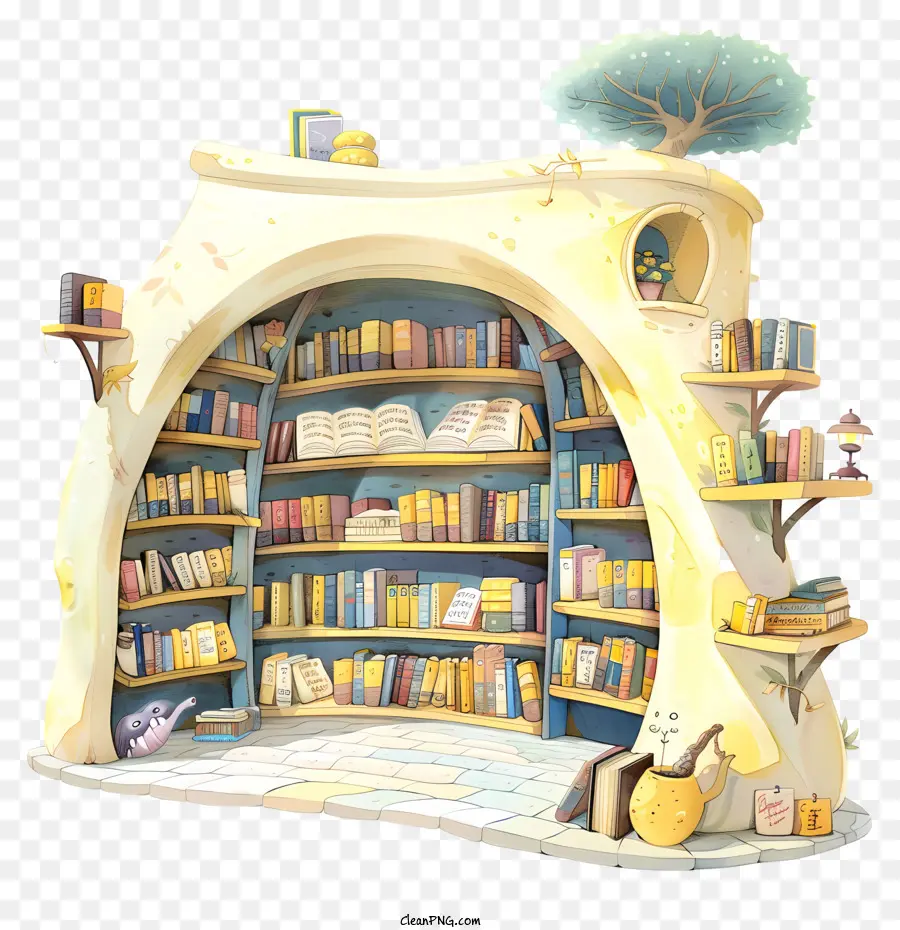 Librería，Libros PNG