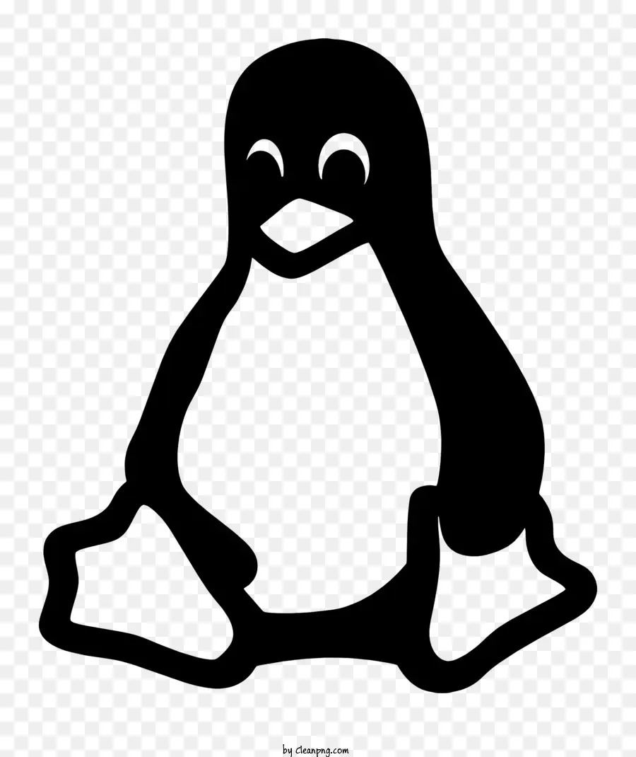 Logotipo De Linux，Black Penguin PNG