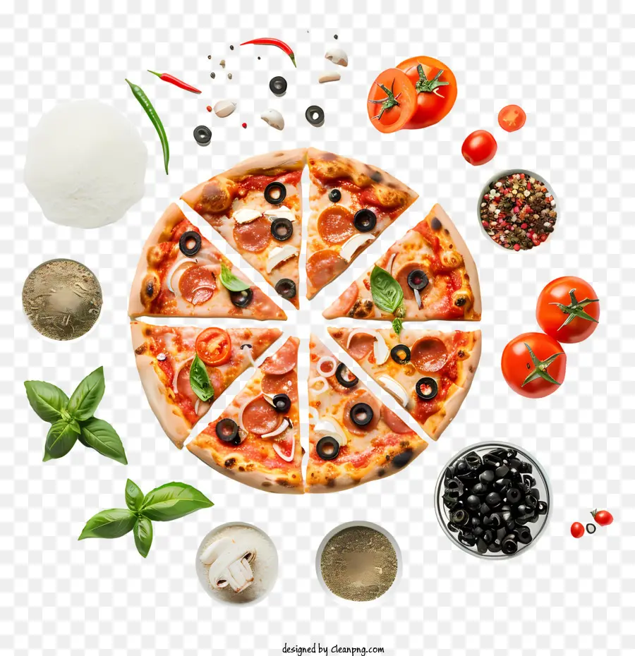 Pizza，Ingredientes PNG