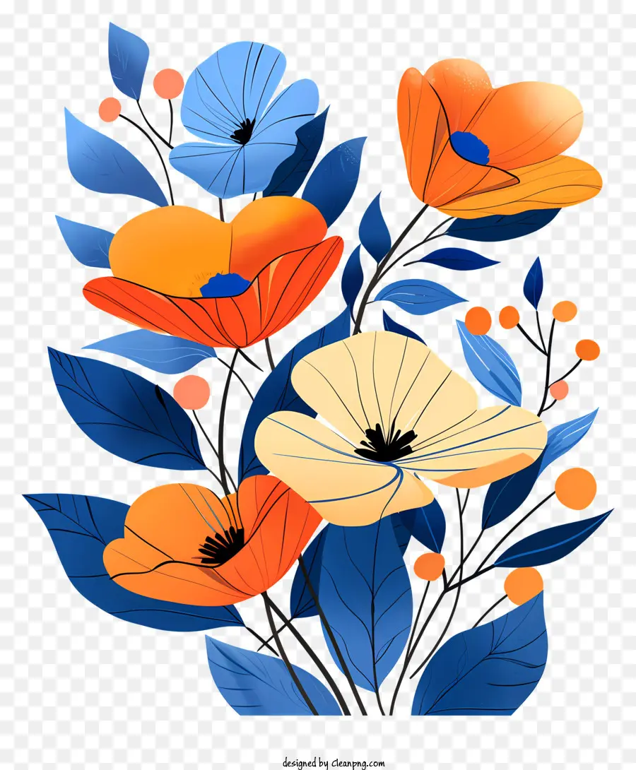 Flor Azul，Flores Marchitas PNG