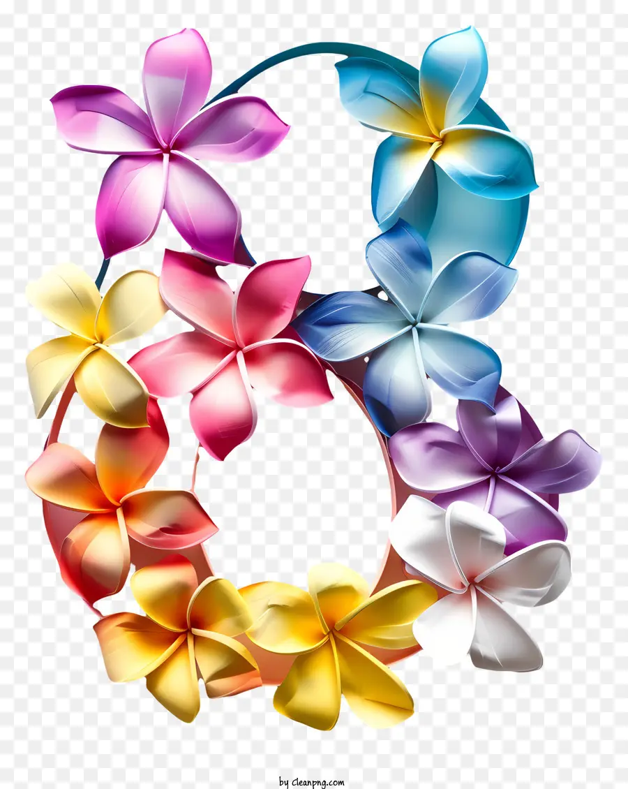 Flores Número 8，Diseño Floral PNG