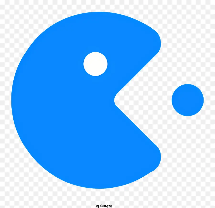 Logotipo De Pacman，Carácter Azul PNG