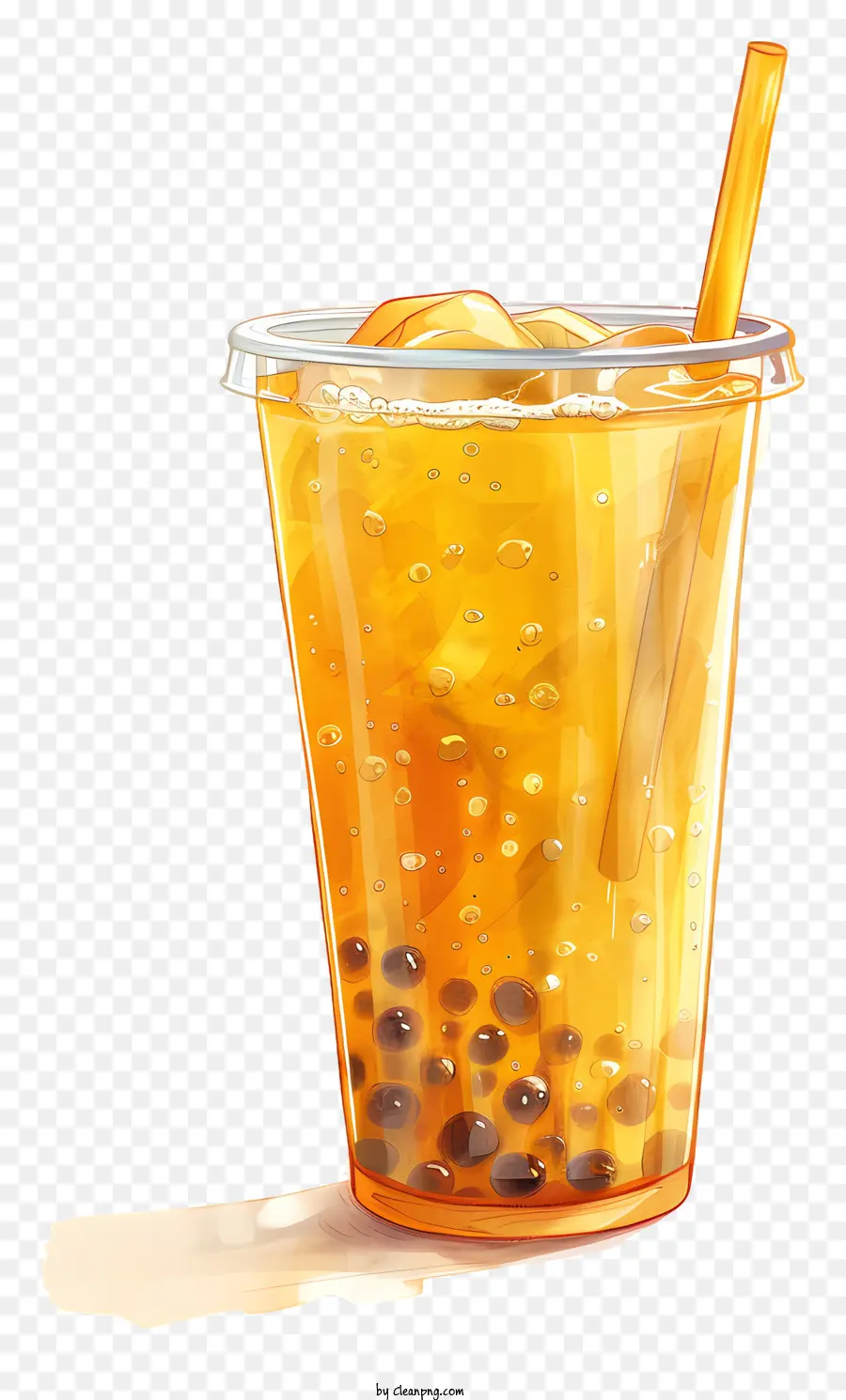 Té De La Burbuja，Té De Burbujas De Naranja PNG