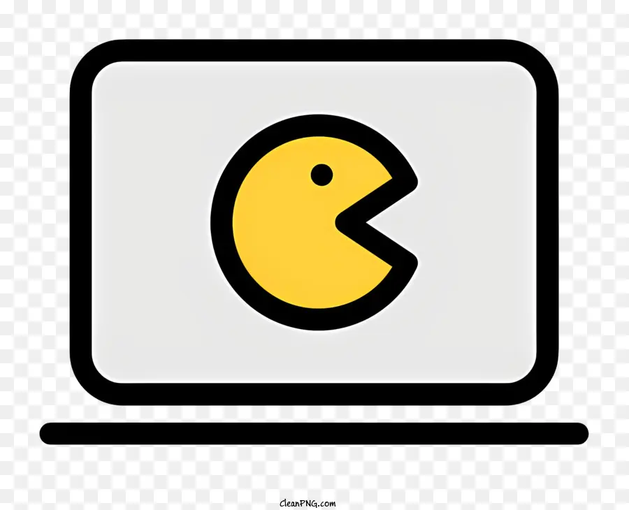 Logotipo De Pacman，Pac Man En La Computadora Portátil PNG