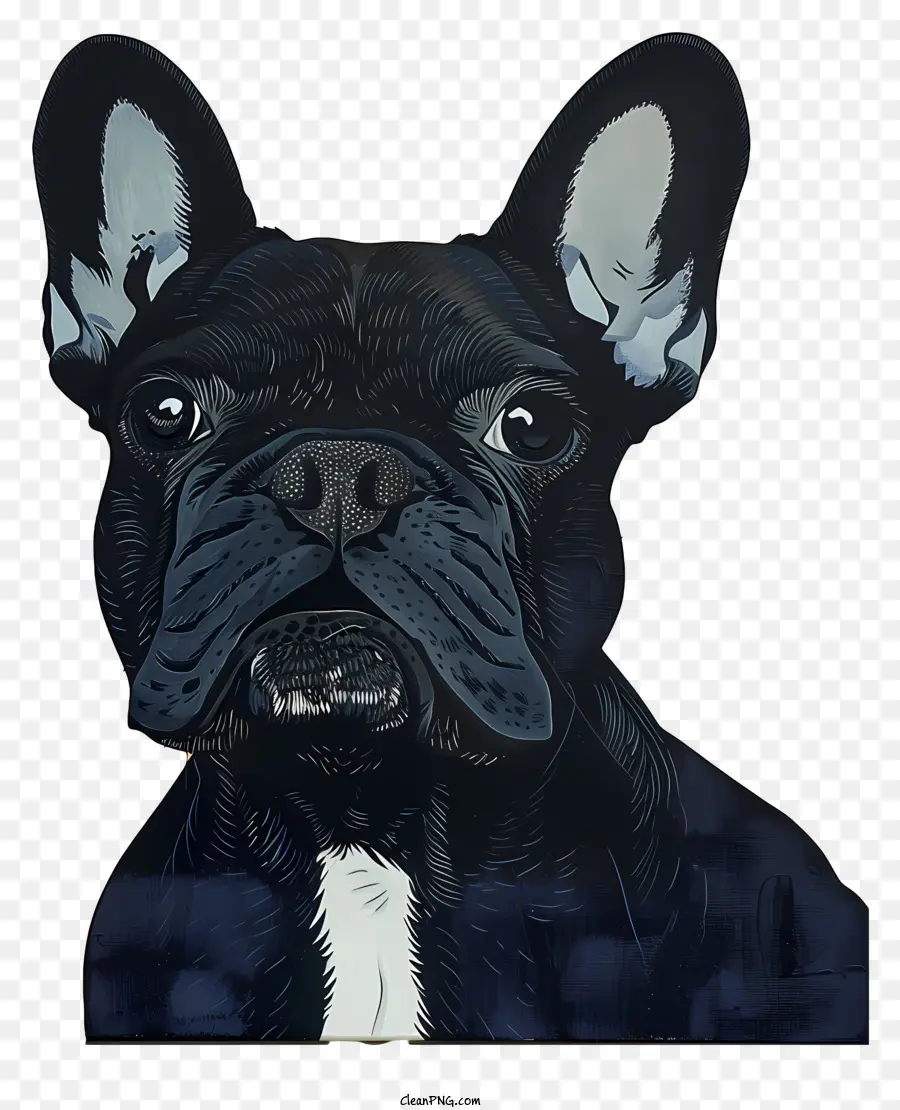 Bulldog Francés，En Blanco Y Negro PNG