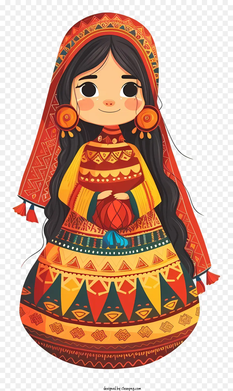 Niña India，Atuendo Tradicional PNG