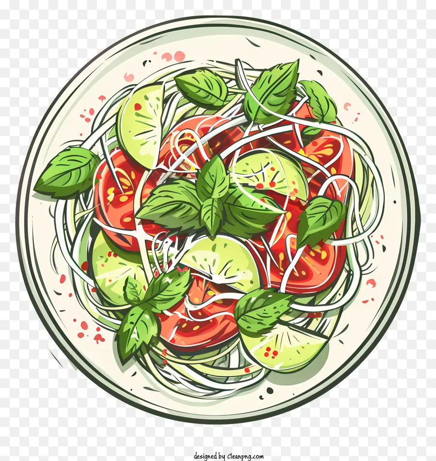 Ensalada Tailandesa Somtum，Ensalada De Pepino Y Tomate PNG