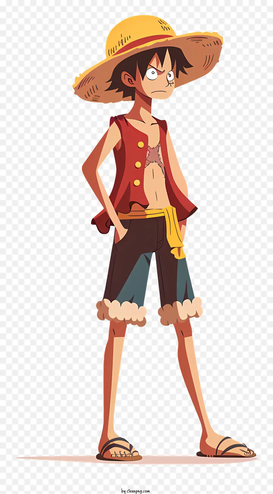 One Piece Luffy，Sombrero De Paja PNG