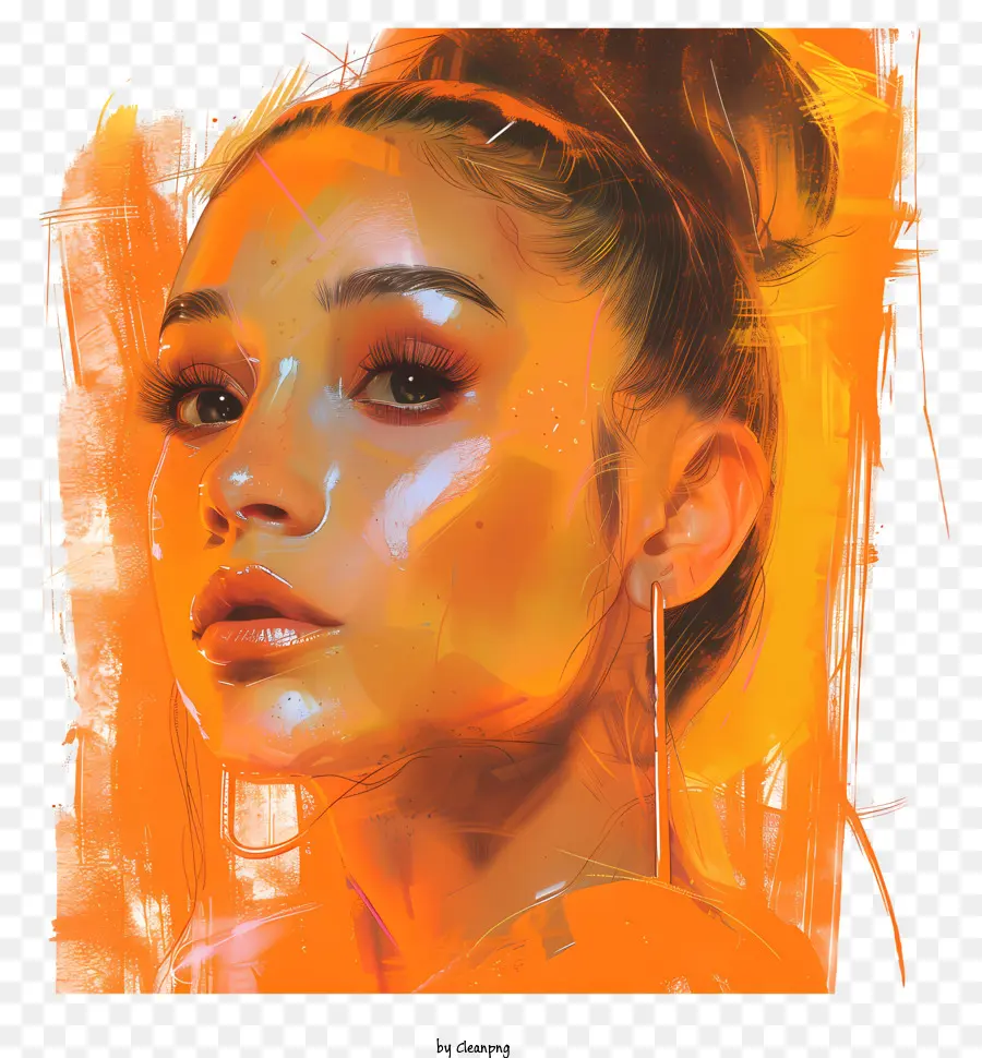 Ariana Grande，Pintura Digital PNG