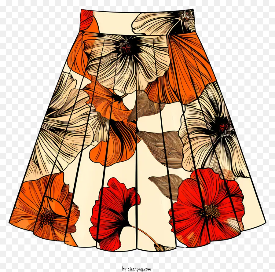 Falda，Falda Floral PNG